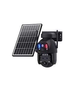 4G PTZ Alarmcamera met zonnepaneel Zwart PLUS
